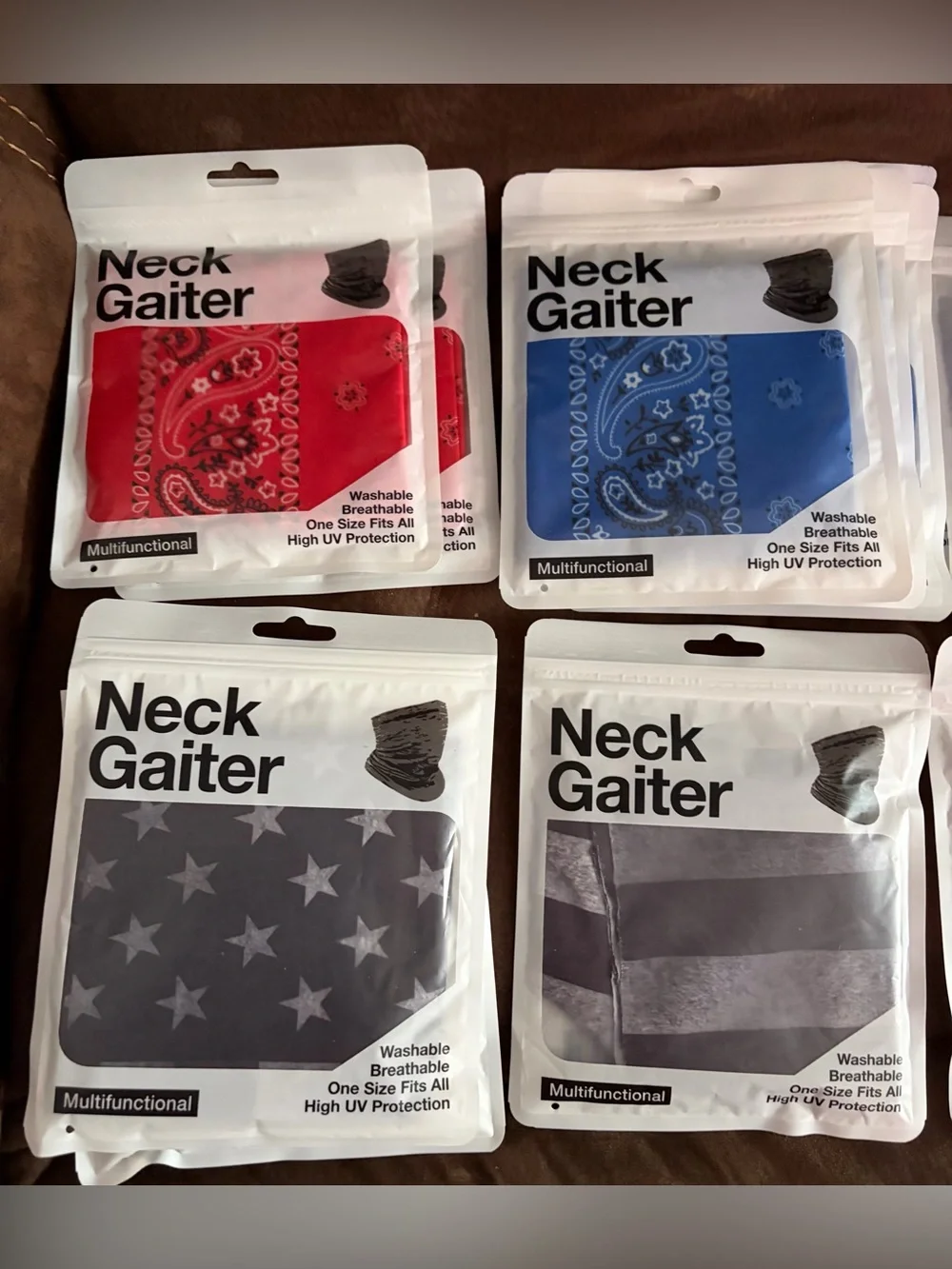 Neck Gaiter - NIP Assorted Colors (Red, Blue, White, Orange, Gray, Black, Green)